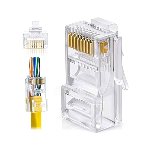 Pass-through RJ45 connectors